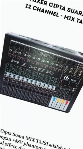 Audio Mixer Cipta Suara dengan 12 Channel MIX TA12I 2