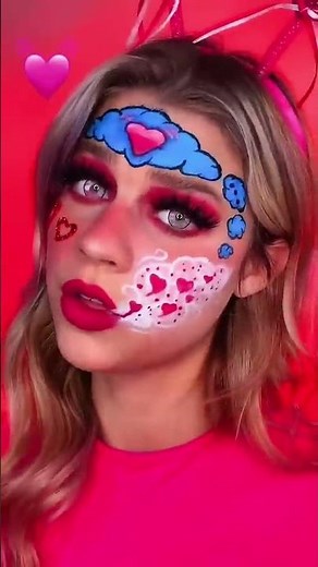 VALENTINES DAY EMOJI MAKEUP CHALLENGE ** Insane transformation**
