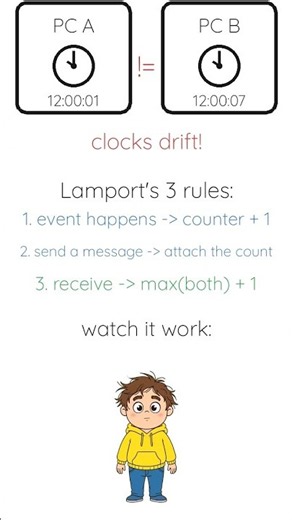 Lamport Timestamps Explained ⏲️ #shorts