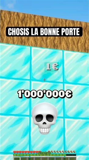 A door is trapped… which one? 😨💀 #minecraft #minecraftshorts