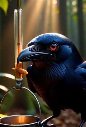 Crow Uses Tools Like a Human 😱 Smarter Than Your Dog