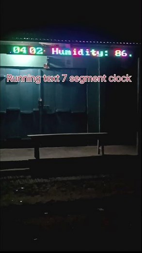 Running text 7 segment clock #runningtext #digitalclock #esp32