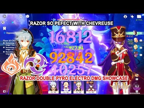 Razor so Perfect for Chevreuse - Razor Double Pyro Electro DMG 4.3 Abyss Floor 12 Showcase