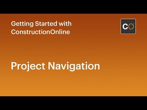 Project Navigation in ConstructionOnline