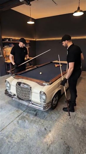Classic Mercedes Turned Into a Pool Table