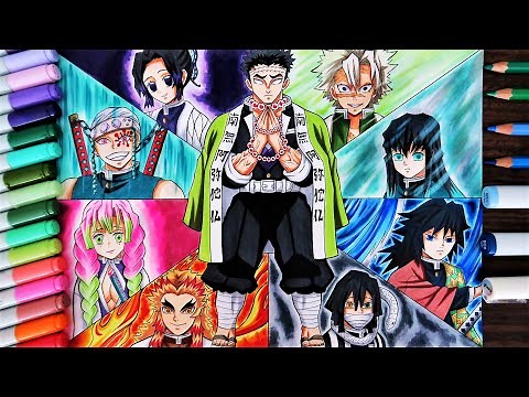 Drawing all HASHIRA - Demon Slayer: Kimetsu no Yaiba