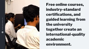 At the University of Engineering & Management (UEM), Jaipur, we believe that global skills define the future—and every student deserves access to them. To support this vision, our students receive free access to online courses and certifications from leading global universities, including Harvard, MIT, and other world-renowned institutions. This global exposure, combined with industry-standard certifications and guided learning within our campus, helps us create a truly international-quality aca