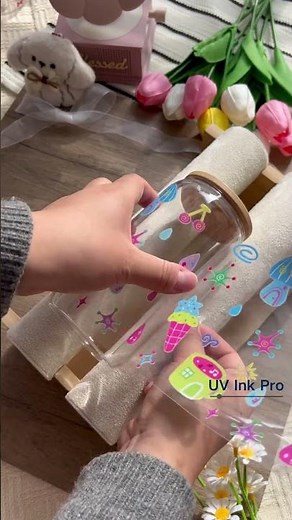 UV DTF Sticker on Cup ✨ Easy Custom Cup Printing with AB Film Transfer #uvdtf