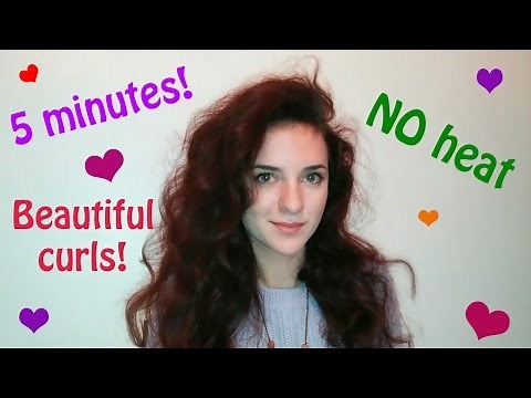 ♥ How to curl your hair WITHOUT HEAT! 5 minutes! ♥