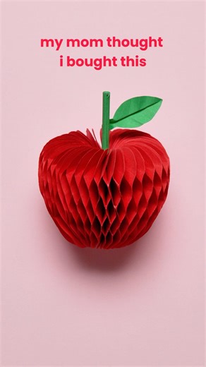 I made a honeycomb paper apple and it's stupidly easy #shorts