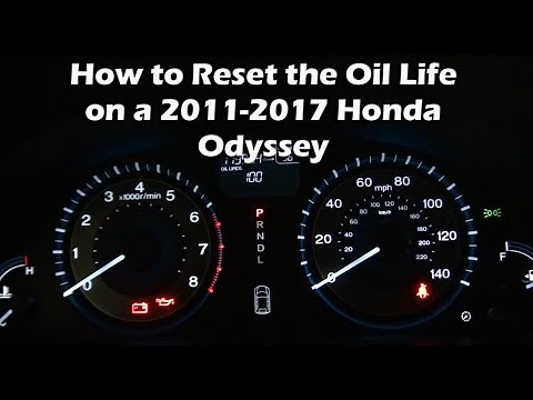 2011-2017 Honda Odyssey Oil Reset Process