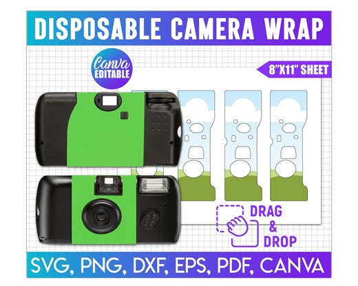 Disposable Camera Wrap Canva Template, Template Quick Snap Film Camera, Camera Label Template, Camera Cover, Custom Camera - Etsy