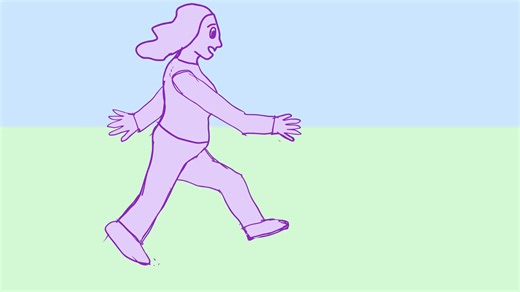 Sophie O’Gorman on Instagram: "My last animation for the year 2025. My harddrive stopped working (I dropped it) about 12pm on the day I was due to submit this. Luckily, I had a copy of an earlier version in an email. I was able to fix the running in the beginning. I also remembered my colour choices. Even though this isn't as cleaned up as the lost version, the pacing is better. Meditation and going for a walk also helped me not spiral into a freak out. This version took about 5 hours of intense