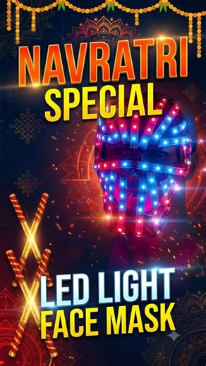 LED Light Face Mask for Navratri Special 🎭✨ | DIY LED Mask Project