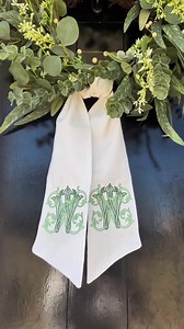 Monogram Wreath Sash - Etsy