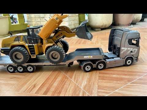 RC Construction Teamwork in Action – Huina Excavator & Volvo Dump Truck Power Up! 🚧🔥
