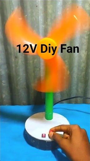 12V DC Motor to make Diy Fan #shorts #fan #experiment