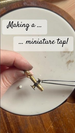 Miniature Brass Tap DIY | 1:12 Scale Dollhouse Kitchen Sink #miniatures #miniaturedesign #craft