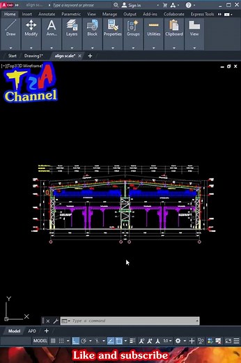 Sử dụng lệnh ALIGN SCALE đưa bản vẽ về tỉ lệ thực trong autocad #autocad #autocadtutorial #autocad2d #autocaddesigning #autocadtip