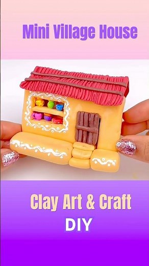 Satisfying DIY Mini Village House Making with Clay | Miniature Art & Craft