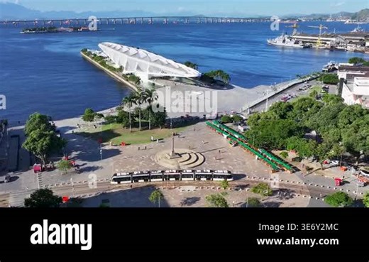 Tomorrow Museum In Rio De Janeiro In Brazil. Modern Building. Art Gallery Landscape. Downtown District. Tomorrow Museum In Rio De Janeiro In Brazil. Culture Background Stock Video Footage - Alamy