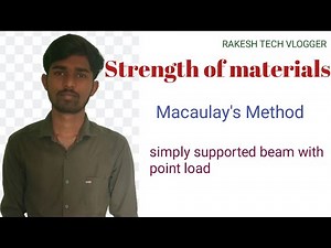 Macaulay's Method with simply supported beam//RAKESH VERSION