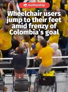 The incident was captured on Jun. 18 during Colombia's 3-1 victory over Uzbekistan at the Azteca Stadium. The wheelchair users were seated in a zone reserved for patrons with disabilities. The clips sparked debate online, with some questioning whether the fans had misused wheelchair-accessible seating, while others suggested that the excitement of the moment had briefly enabled them to stand despite their mobility limitations. #mothershipabroad