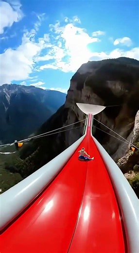 Flying into the Net! Extreme Cliff Slide Leap 🏔️🕸️