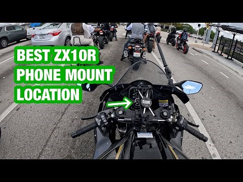Kawasaki zx10r phone mount best location quad lock / ram mount set up