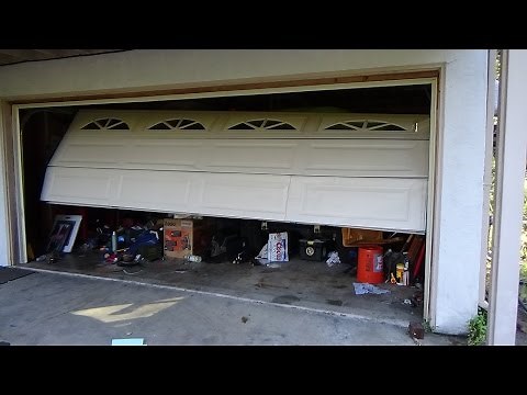Car Crashes Garage Door Off Track - Emergency Closure!