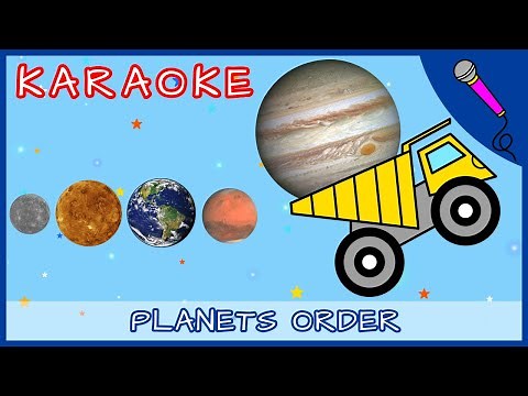 🎤 Karaoke Planets ORDER Song 🎤🎤🎤 | Children Planet Rhymes | Solar System SONG | 8 Planets order Song