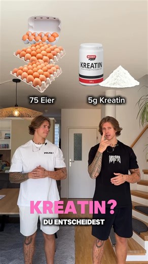 Frédéric Niederbacher | Online Coach | Fitness & Ernährung on Instagram: "🥩🧠 KREATIN? ⚡️ Kreatin kommt nur in tierischen Lebensmitteln vor. Fisch & Fleisch enthält höhere Mengen an Kreatin als Eier, Milch und Milchprodukte. Jedoch musst du schon beträchtliche Mengen davon essen/ trinken um auf 5g Kreatin zu kommen.. Empfohlen werden zwischen 3-5 Gramm pro Tag. Kreatin kommt auch von Natur aus in unserem Körper vor, primär in den Muskelzellen und ist sehr wichtig für den Energiestoffwechsel der
