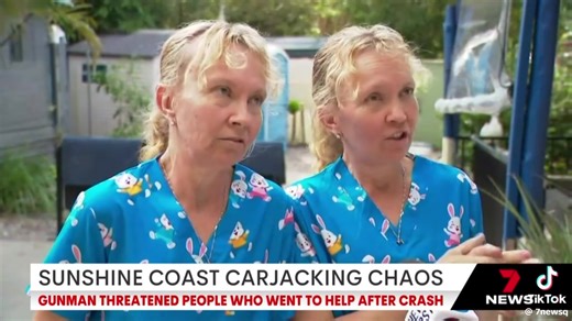 4.2K views · 21 reactions | Two Twins Who Speak in Unison Did One of the Weirdest Local News Interviews Ever  Two sisters gave an eyewitness account after a carjacker caused a crash in Australia yesterday. And the interview is all over social media, because they're identical twins . . . who speak in UNISON. | CJ Country Radio | Facebook