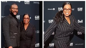 Oprah Winfrey makes stylish appearance at the red carpet with Tyler Perry