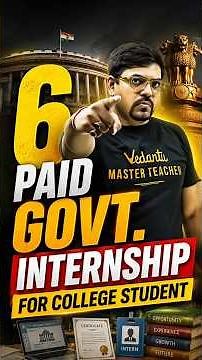 🔥Top 6 Paying Government Internships for College Students! #jee #collegestudent #internship #iit