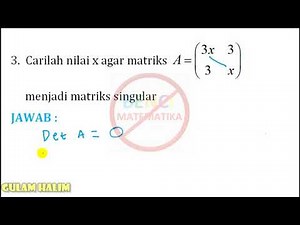 matriks Singular Contoh 1 no 3