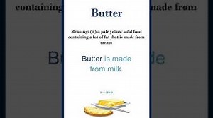 Butter meaning Butter in a Sentence Most common words in English shorts