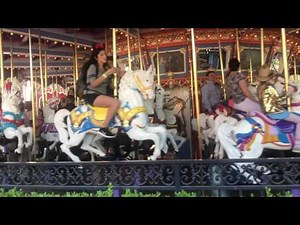 Beauty and the Beast on King Arthur's Carousel at Disneyland
