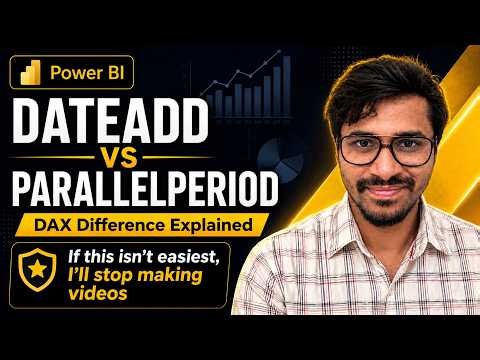 DATEADD vs PARALLELPERIOD in DAX | Power BI Time Intelligence