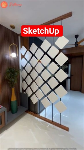 ✅ Partition Design in SketchUp 🧩✨ | Easy Interior Divider Modeling