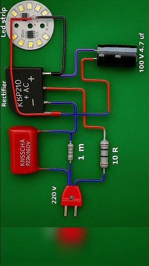 220V AC LED Module Driver Circuit Using Capacitor Dropper#AC220VLED