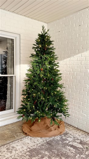 4.9K views · 105 reactions | It took less than 10 minutes to put this stunning 7.5’ tree together!! The branch tips have memory wire for minimal fluffing. YES!!! It also has natural pine cones and LED lights with a twinkle functions. It’s truly a beautiful tree!! Comment SHOP below to receive a DM with the link to this post on my LTK ⬇ https://liketk.it/5pUuM #ltkhome #ltkseasonal #ltkfamily #seasonaldecor #christmasdecor #christmastree #walmartfinds | The Blended Nest | Facebook