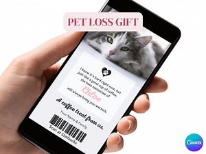 Cat Memorial Gift | Pet Sympathy Card | Heartfelt Textable Coffee Gift for Cat Lovers - Etsy Australia