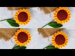Merajut Bunga Matahari 🌻 || Mudah Untuk Pemula || How To Crochet Sunflower ‪@pipietrajut_Kediri‬