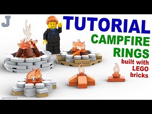 LEGO Brick Tutorial On How To Make 5 Styles Of Campfires