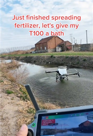 Cleaning My T100 Drone After Fertilizer Spread