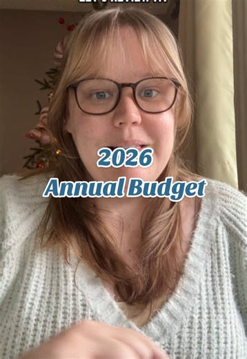 My actual goal for 2026 is $100k from social media BUT happy to make anything at all and “counting on” making $50k is scary. #annualbudget #budget #goals