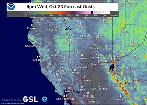 6.5K views · 59 reactions | We're expecting gusty north winds to develop later today, which will then persist into Thursday. Gusts are forecast to be between 20-30 mph, so make sure to secure any loose Halloween decorations. | US National Weather Service Sacramento California | Facebook
