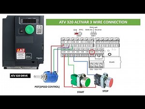 Schneider Altivar 320 VFD 2Wire,3Wire,Potentiometer Wiring.#sudhirtechnical #schneider