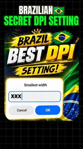 Brazilian Player Secret DPI SETTING 2026 🔥 #shorts